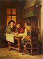 Charles Meer Webb - Gelehrter bei der Lektüre in seinem Labor Drei Männer beim Kartenstudium - image-2