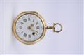 An 18k tri-coloured gold Louis XVI openface pocket watch. - image-3