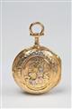 An 18k tri-coloured gold Louis XVI openface pocket watch. - image-1