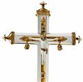 A Viennese historicist vermeil-mounted quarz cross. - image-2