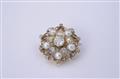 A 14k gold, diamond and pearl brooch. - image-3