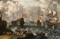 Lorenzo A. Castro - Zwei Seestücke mit englischen und holländischen Schiffen und reicher Staffage - image-1