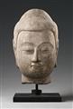 A large limestone head of a Buddha. Northern Qi/early Sui dynasty, 6th century - image-2