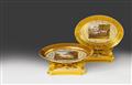 A pair of Berlin KPM neoclassical ormolu mounted porcelain table centrepieces. - image-1