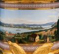 A monumental Berlin KPM ormolu-mounted porcelain krater form vase with a view of Potsdam. - image-4