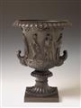 A large cast iron "Medici" style krater vase. - image-1