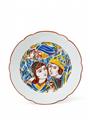 A shaped porcelain plate enamel decorated with a stylised Russian fairytale motif. - image-1