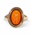 A George III 18k gold ring with an Imperial Roman intaglio. - image-1
