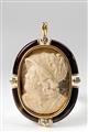 An 18k gold and enamel pendant with a historical sardonyx cameo - image-1