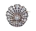 A 14k gold, silver and diamond brooch - image-1
