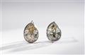 A pair of 14k white gold and diamond art déco earrings. - image-2