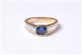 An 18k gold, sapphire, and diamond ring - image-1