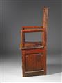 An iron mounted walnut cabinet chair. - image-2