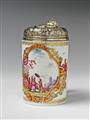 An opulent vermeil mounted Meissen porcelain tankard. - image-4