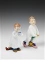 A Meissen porcelain figure of a child riding on a hobby horse. - image-2
