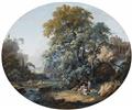 Baron Louis-Albert Guillain Bacler d´Albe - Zwei arkadische Landschaften mit Figuren - image-2