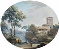 Baron Louis-Albert Guillain Bacler d´Albe - Zwei arkadische Landschaften mit Figuren - image-1
