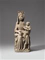 Northern France ca. 1360/1380 - A Northern French carved limestone figure of the Virgin enthroned, circa 1360/1380. - image-1