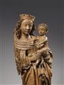 Swabia ca. 1470/1480 - A Swabian carved wooden figure of the Virgin with Child, circa 1470/1480. - image-2