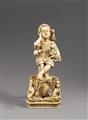 Goa 17th -18th century - A large 17th - 18th century Goan carved ivory depiction of Christ as the good shepherd. - image-1