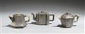 A group of three paktong teapots. 19th century - image-2