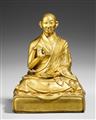 Der Fünfte Panchen Lama. Feuervergoldete Bronze. Tibet. 18. Jh. - image-1