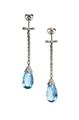 A pair of platinum Art Deco pendant earrings. - image-1