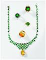 A custom made 18k white gold and tourmaline collier. - image-2