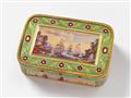 A Suisse 18 ct gold and enamel snuff box with London marks - image-1