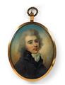 An English portrait miniature of a young man. - image-1