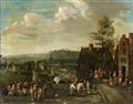 Flämischer Meister des 17. Jahrhunderts - Ein Paar Landschaften mit Marktszenen - image-1