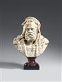 Albert-Ernest Carrier-Belleuse - A white Carrara marble portrait bust of Albrecht Dürer. - image-1