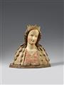 Probably Cologne late 15th century - A possibly Cologne late 15th century carved wooden reliquary bust of a saint. - image-1