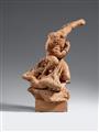 Jules Debois - A terracotta group of a satyr and a nymph. - image-1