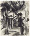 August Macke - Spaziergänger unter Bäumen (Leute vor dem Schaufenster) - image-1
