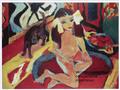 Ernst Ludwig Kirchner - Fränzi vor Skulptur - image-2