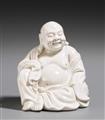 Blanc de chine-Figur eines sitzenden Budai. Dehua. Qing-Zeit (1662-1911) - image-1
