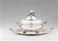A Berlin rococo partially gilt silver covered tureen. Marks of Gebrüder Müller, ca. 1760. - image-1
