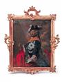 A reverse glass portrait of Frederick II in a giltwood frame - image-2