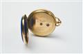 Goldene Anhängeuhr mit Goldemail-Uhrkette - image-2