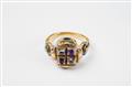 A rare gold, enamel, ruby and diamond "gimmel" ring with memento mori - image-1