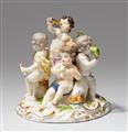 A Meissen porcelain group with putti as allegories of the senses - image-2