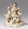 A Meissen porcelain group with putti as allegories of the senses - image-1