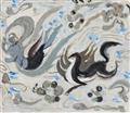Su Xiaobai - Flying apsara. Ink and acrylic on paper. Signed Xiaobai in pinyin. - image-2