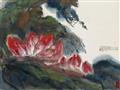 Su Xiaobai - "Ji xi" (Small river). Ink and colours on paper. Inscription, dated 1993 and two seals. - image-2