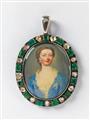 A silver pendant with a portrait miniature - image-2