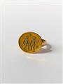 A 14k gold ring with granulated decor - image-1