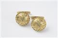 A pair of German 14k gold cufflinks with geometric decor - image-2