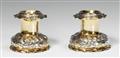 A pair of Baroque Augsburg parcel gilt silver salts. Marks of Martin II Heuglin, 1659 - 63. - image-1