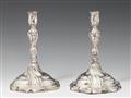 Two Augsburg silver candlesticks. Marks of Jeremias Balthasar and Johann Philipp Heckenauer, 1785 - 93. - image-1